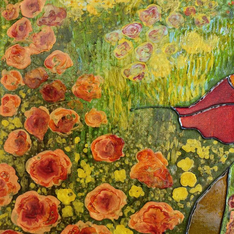 Original Abstract Floral Painting by Nataliia Novakovska