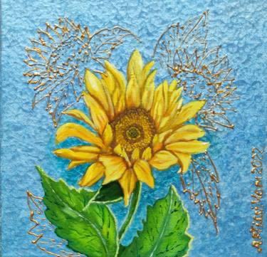 Sunflower mosaic Mosaic, Paintings, Stained Glass by Rachel Olynuk