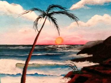 Original Beach Painting by Scott Patti