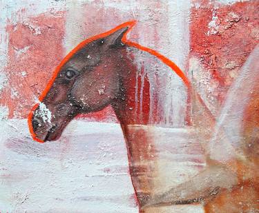 Original Expressionism Horse Paintings by Sabine Reyer