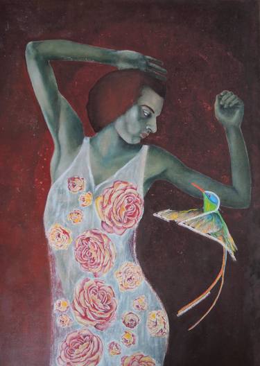 Original Figurative Women Paintings by Sabine Reyer