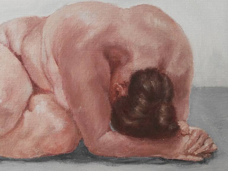 Original Figurative Nude Painting by Adela V