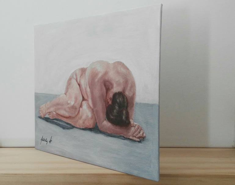 Original Figurative Nude Painting by Adela V