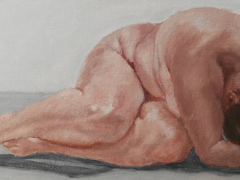 Original Figurative Nude Painting by Adela V