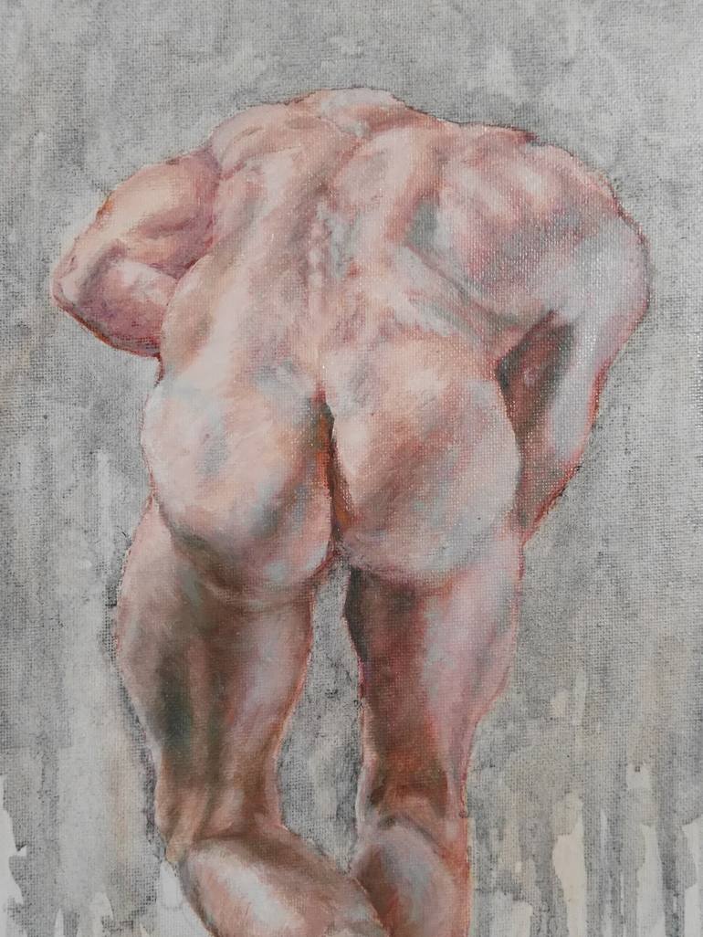 Original Figurative Nude Painting by Adela V