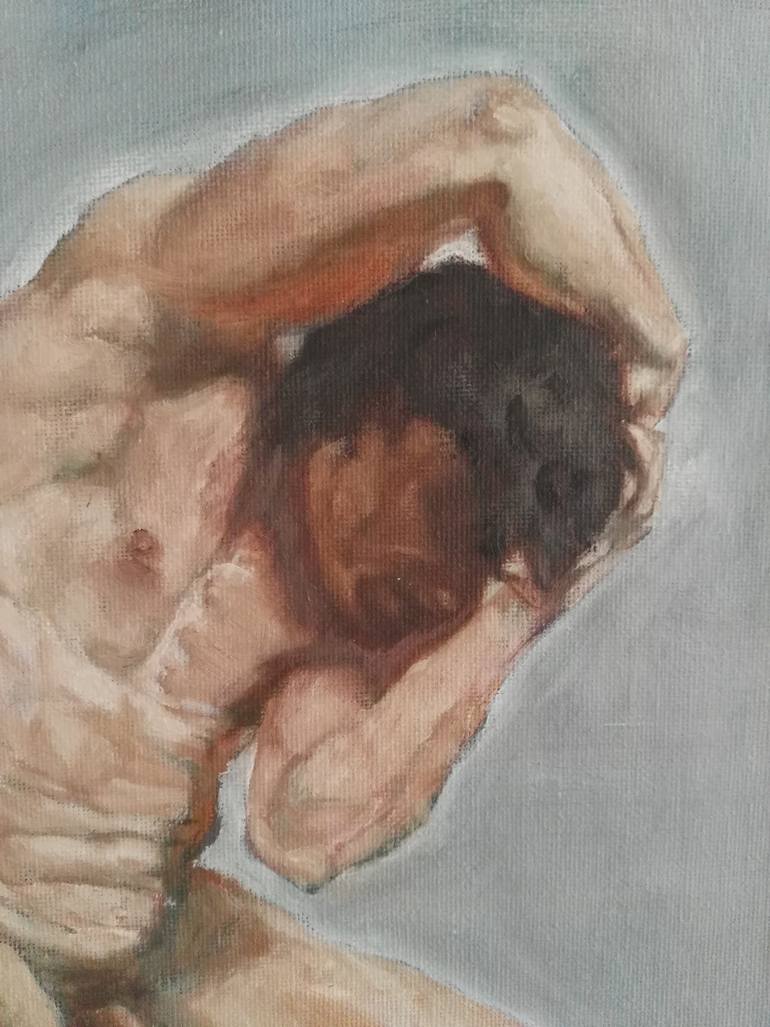 Original Figurative Nude Painting by Adela V