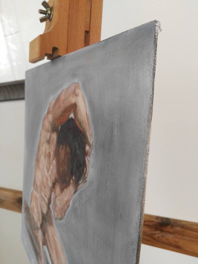 Original Figurative Nude Painting by Adela V
