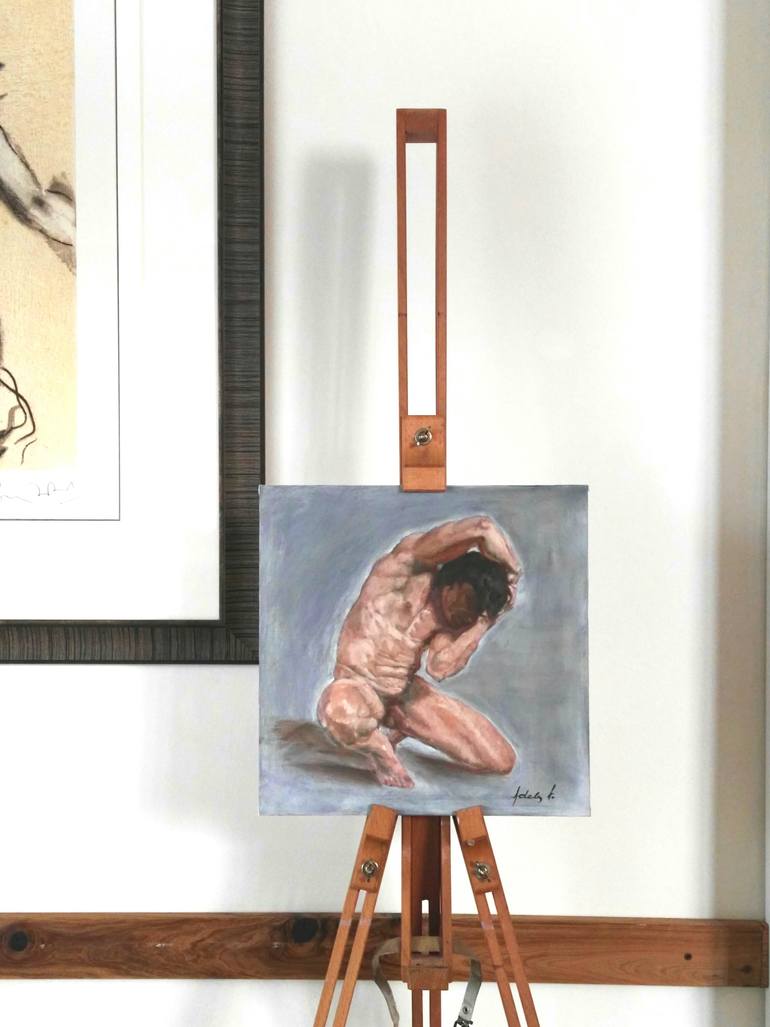 Original Figurative Nude Painting by Adela V