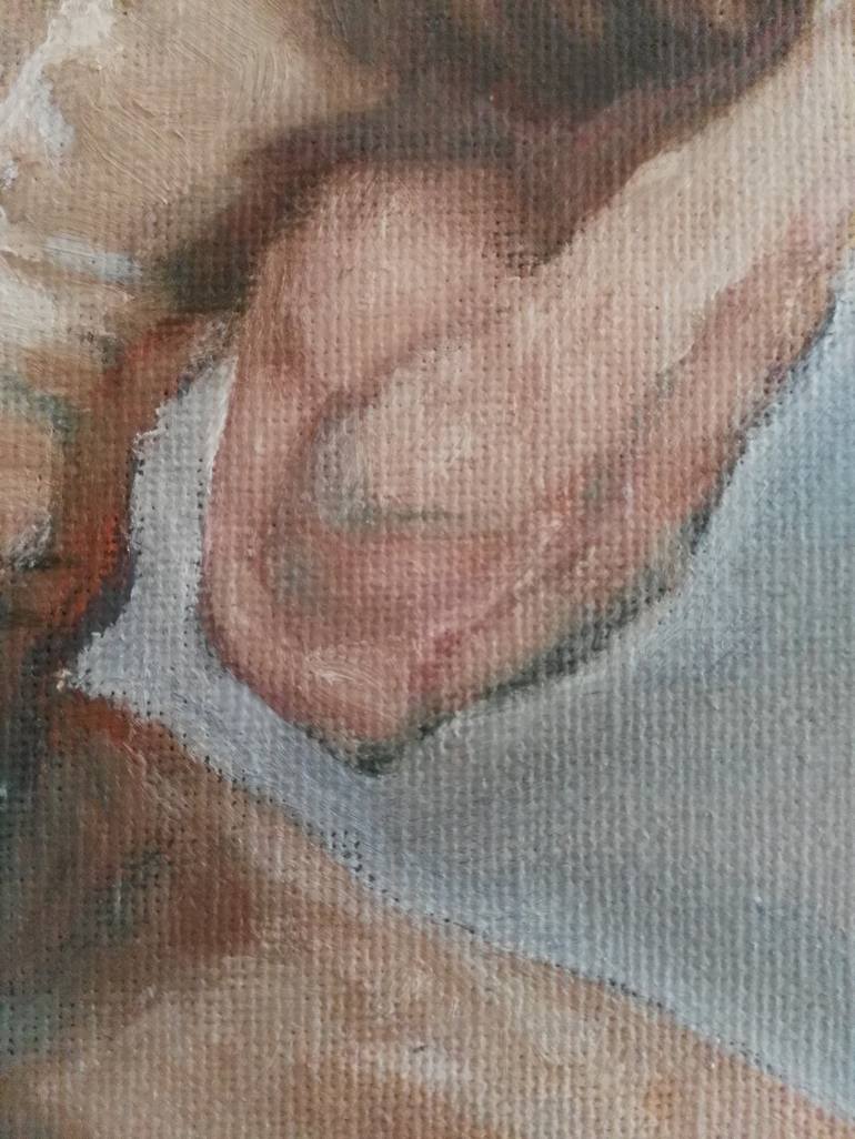 Original Figurative Nude Painting by Adela V