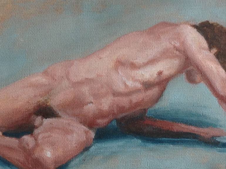 Original Figurative Nude Painting by Adela V