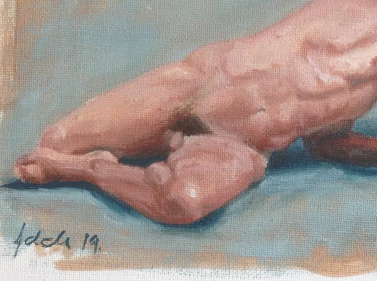 Original Figurative Nude Painting by Adela V
