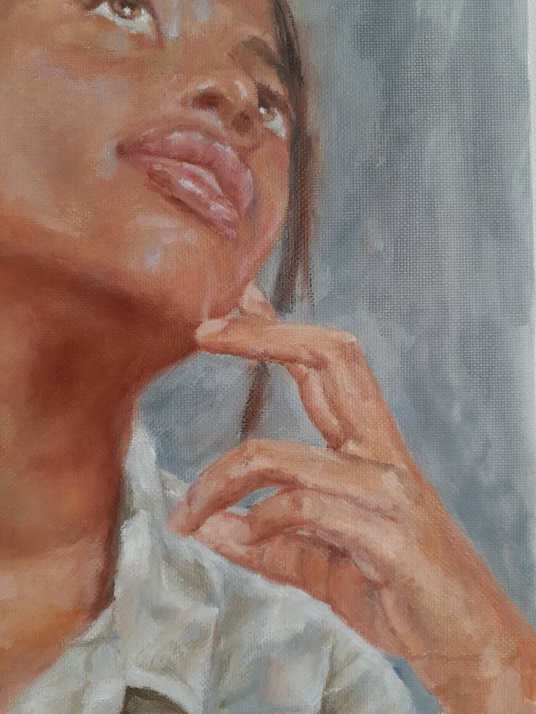 Original Portrait Painting by Adela V