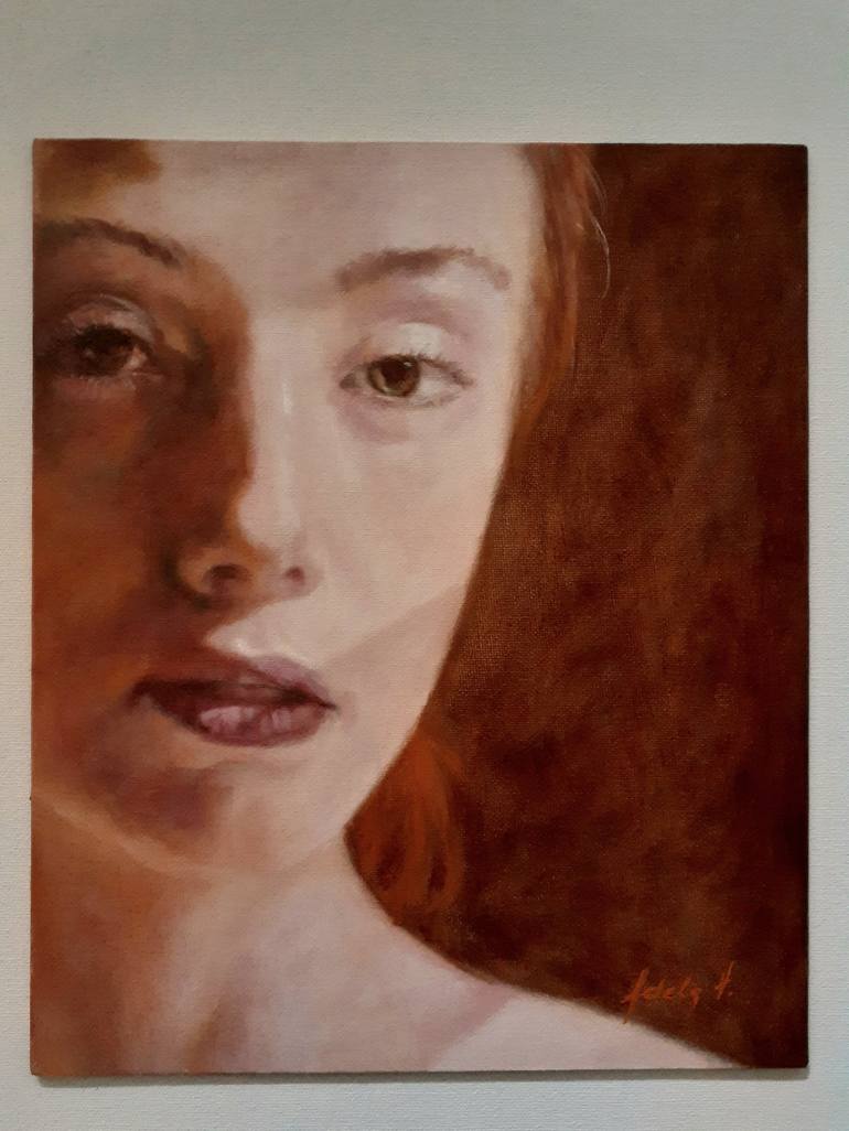 Original Portrait Painting by Adela V