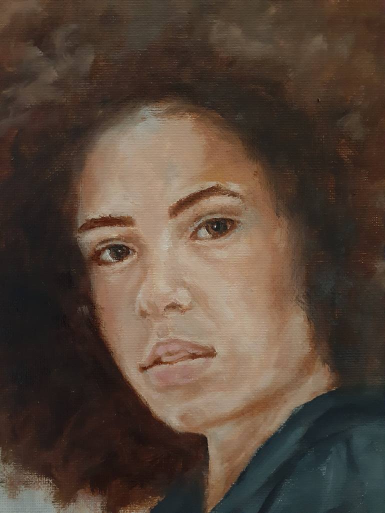 Original Portrait Painting by Adela V