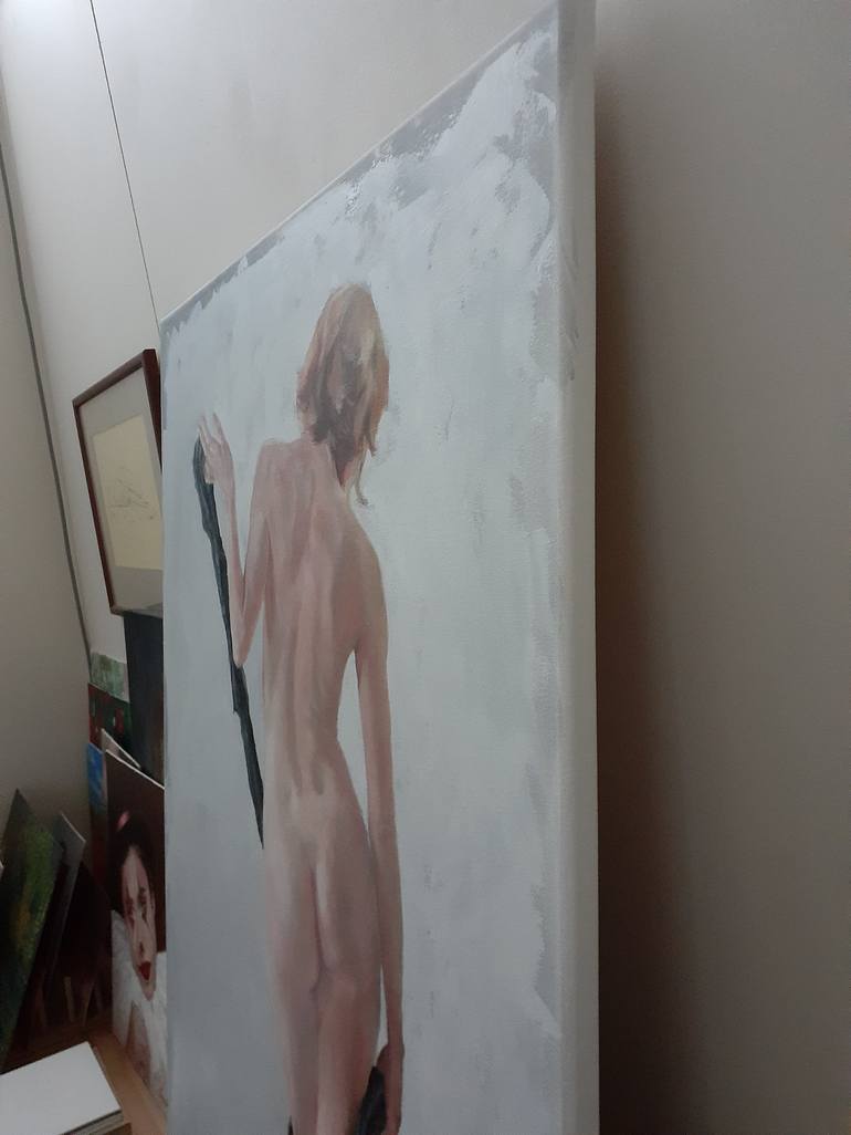 Original Figurative Nude Painting by Adela V