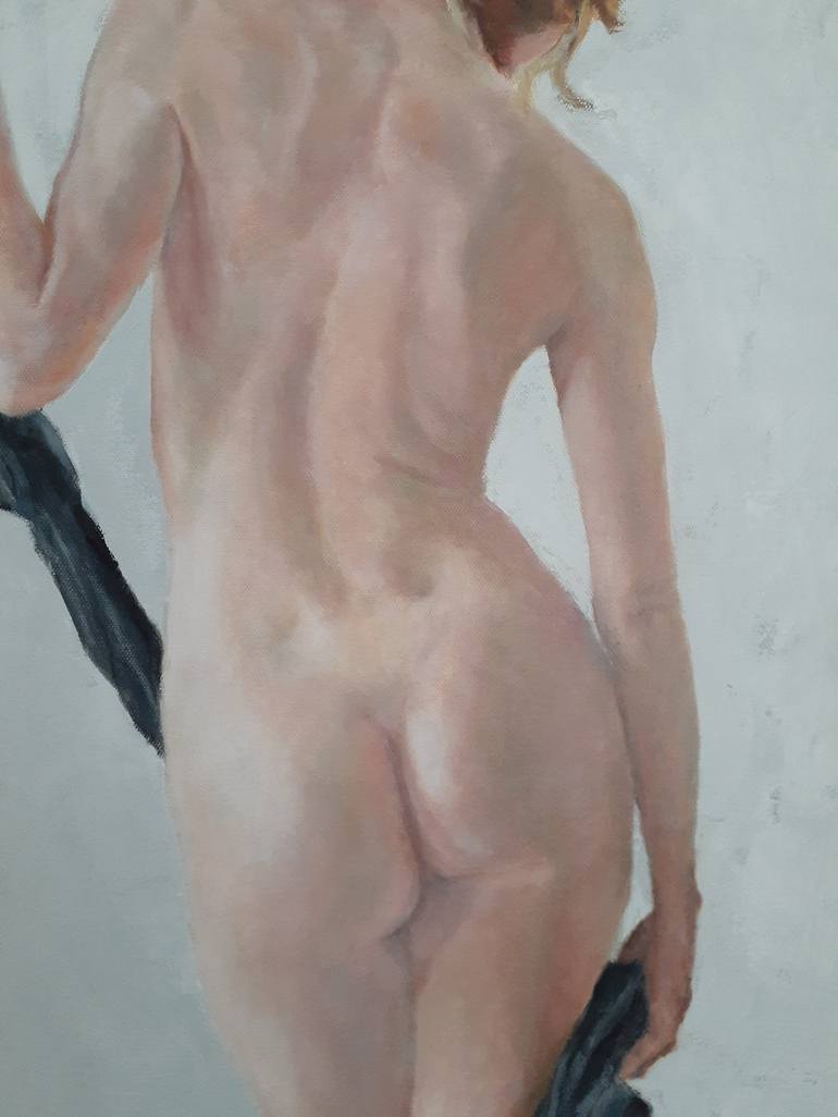 Original Figurative Nude Painting by Adela V