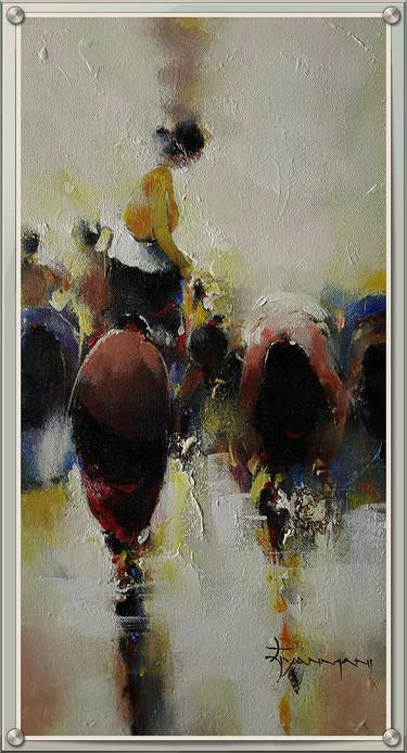 Original Abstract People Paintings by Gyanmani Ray