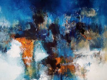 Original Abstract Expressionism Abstract Paintings by Gyanmani Ray