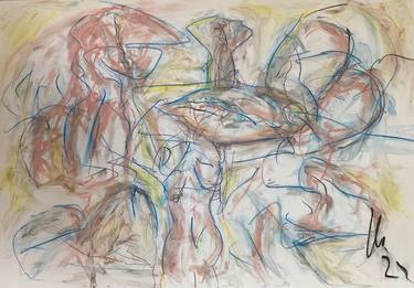 Original Figurative Body Drawing by Ulrich Guido Moeller