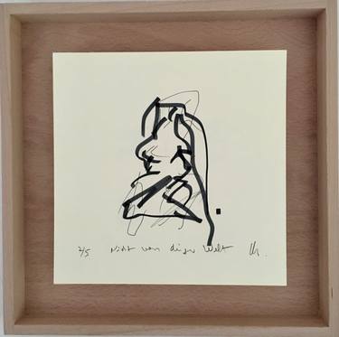 Original Abstract Expressionism Men Drawings by Ulrich Guido Moeller