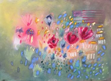 Print of Abstract Floral Paintings by Claire Hanley