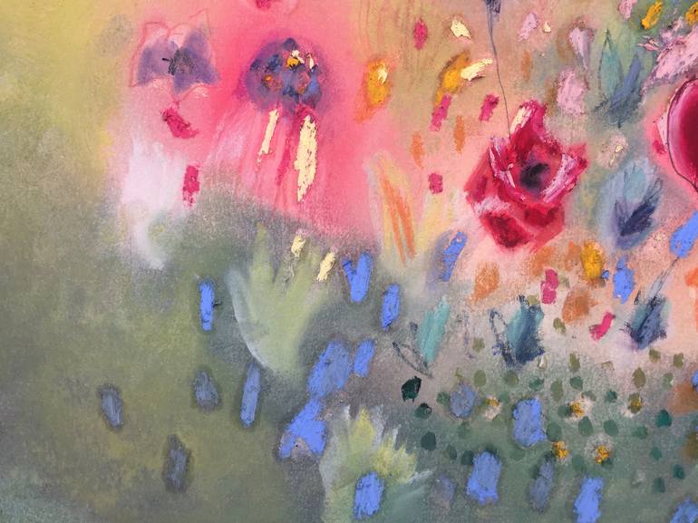 Original Abstract Floral Painting by Claire Hanley
