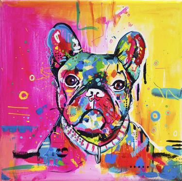 Original Pop Art Animal Painting by Janet Edens