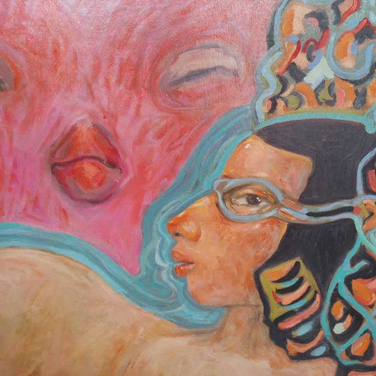 Original Conceptual Erotic Painting by Cristina López Casas