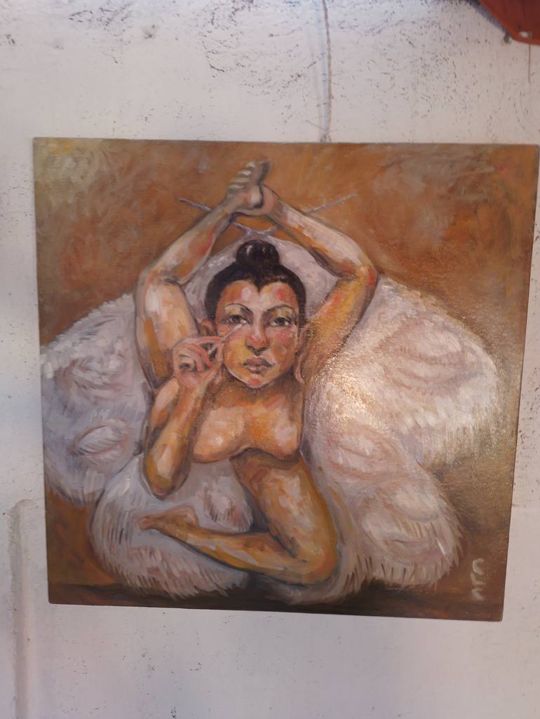 Original Conceptual Nude Painting by Cristina López Casas