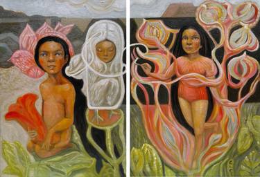Original Contemporary Religion Paintings by Cristina López Casas