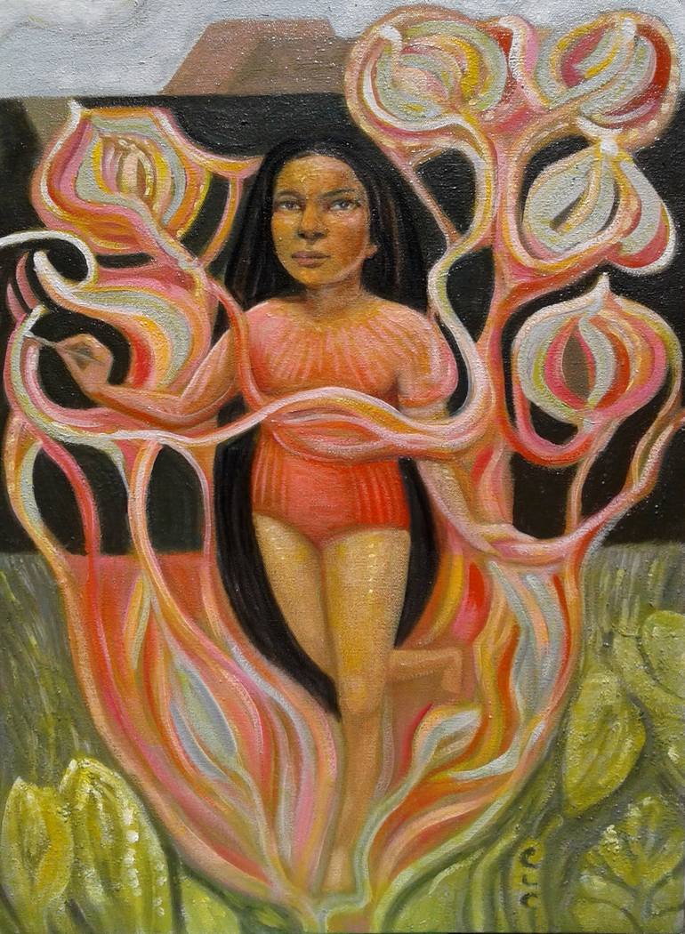 Original Contemporary Religion Painting by Cristina López Casas