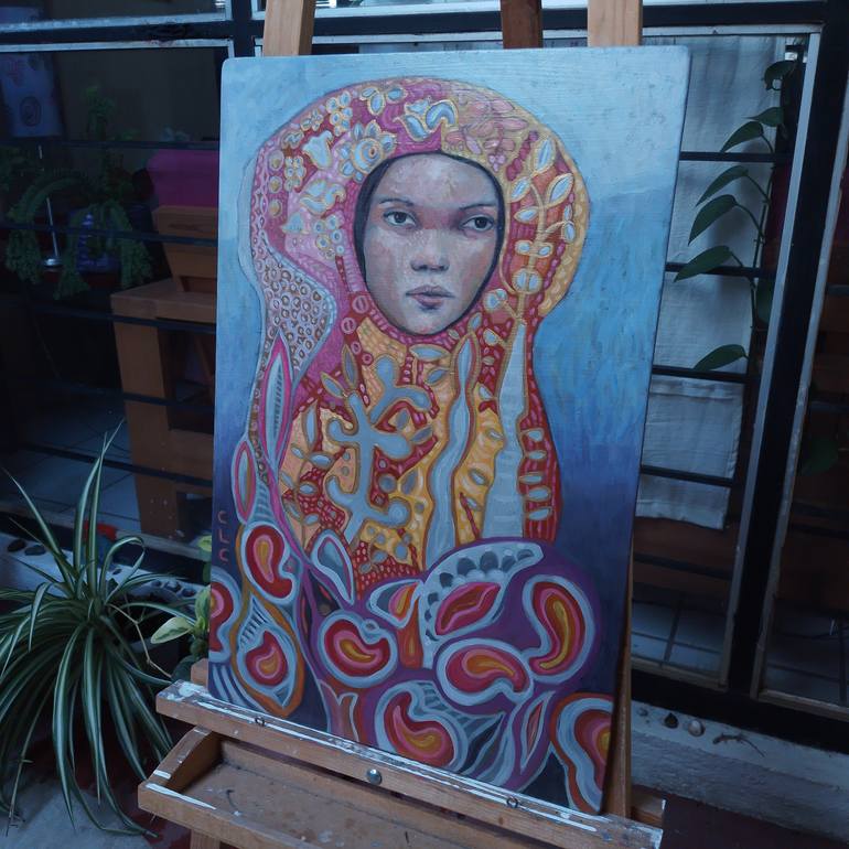 Original Figurative People Painting by Cristina Lopez Casas