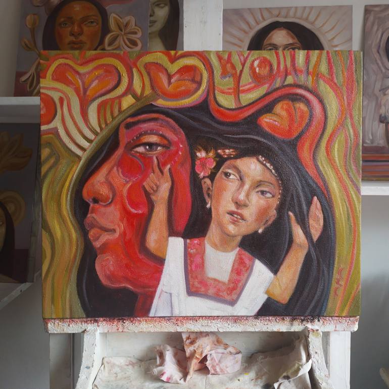 Original Contemporary Love Painting by Cristina Lopez Casas