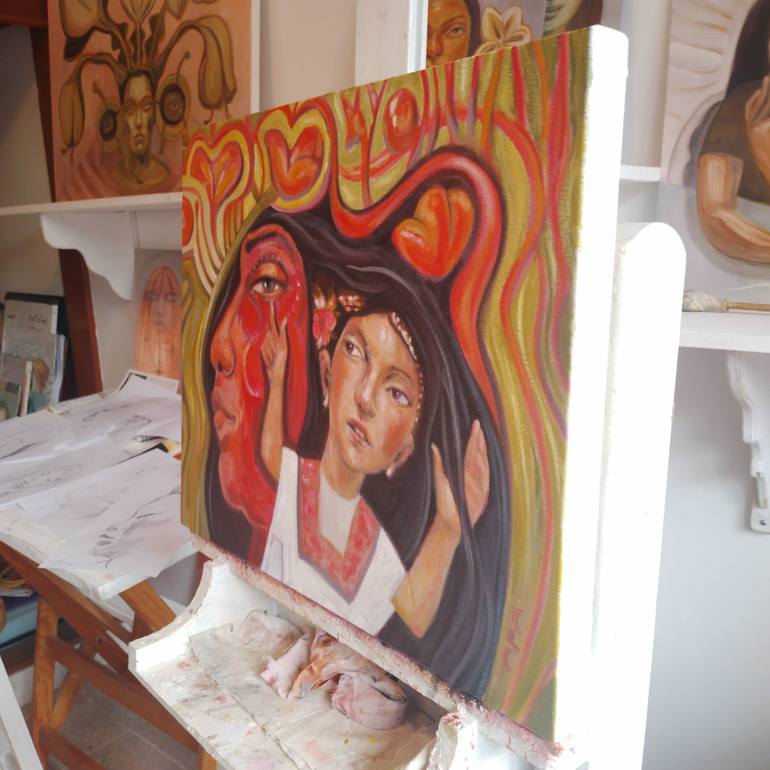 Original Contemporary Love Painting by Cristina Lopez Casas
