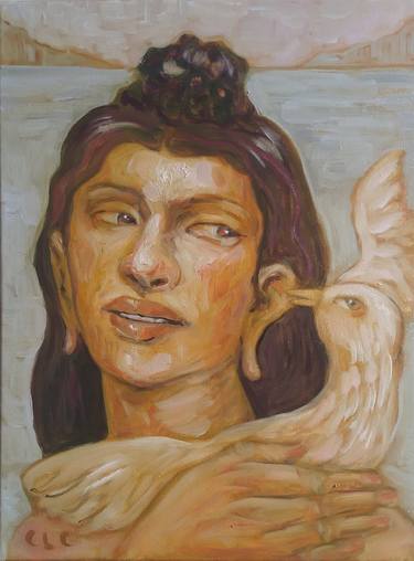Original Figurative Love Painting by Cristina López Casas