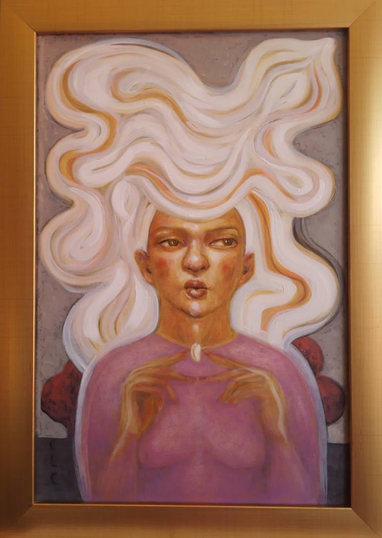 Original Figurative Classical Mythology Painting by Cristina Lopez Casas