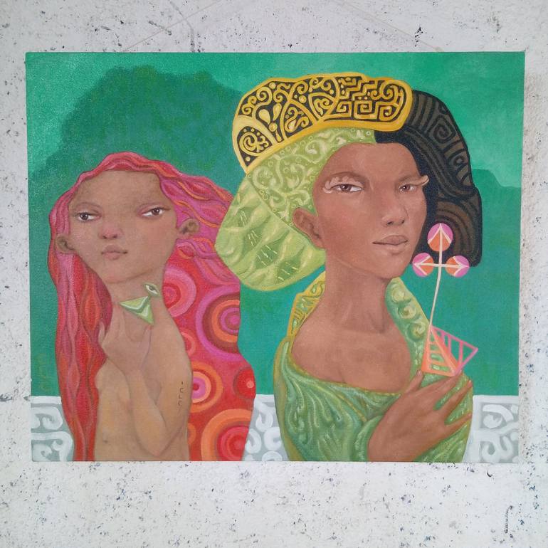 Original Women Painting by Cristina López Casas