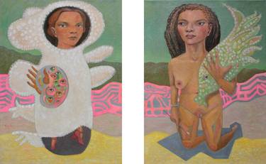 Original Figurative Women Paintings by Cristina López Casas