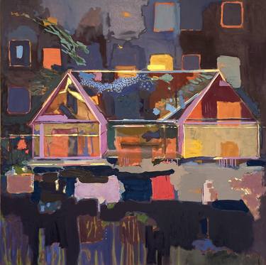 Original Abstract Architecture Paintings by Lori Childers