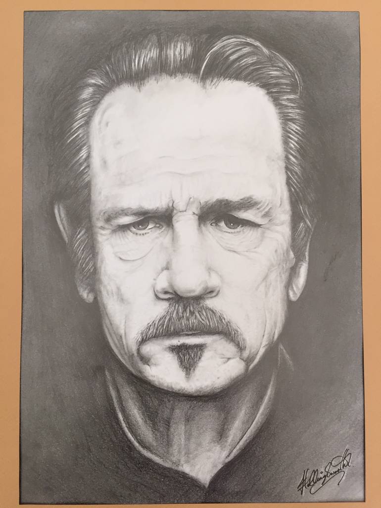 Tommy Lee Jones in pencil Drawing by Jon Hollingsworth | Saatchi Art