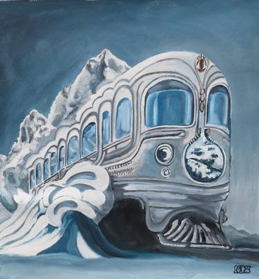 Original Transportation Paintings by Attila Nagy