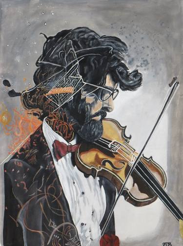 Original Abstract Expressionism Music Paintings by Attila Nagy