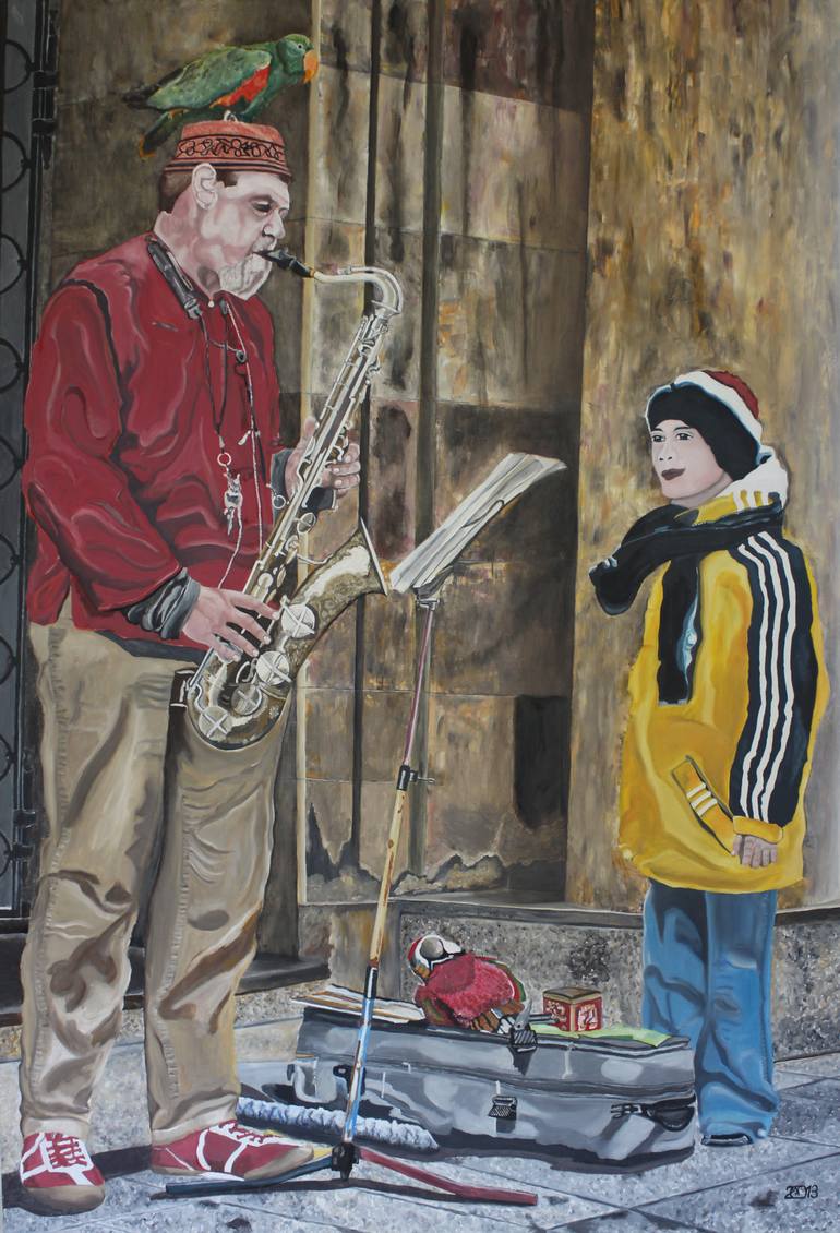Original Kids Painting by Attila Nagy