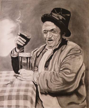 Man Drinking and Smoking thumb