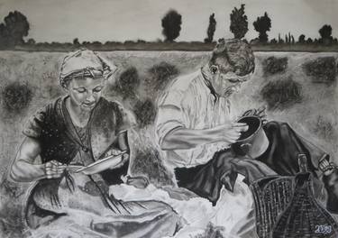 Couple Eating in The Field thumb