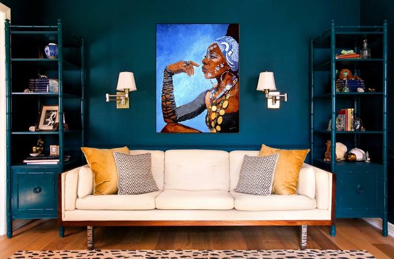 Original Expressionism People Painting by Millis Pyrography