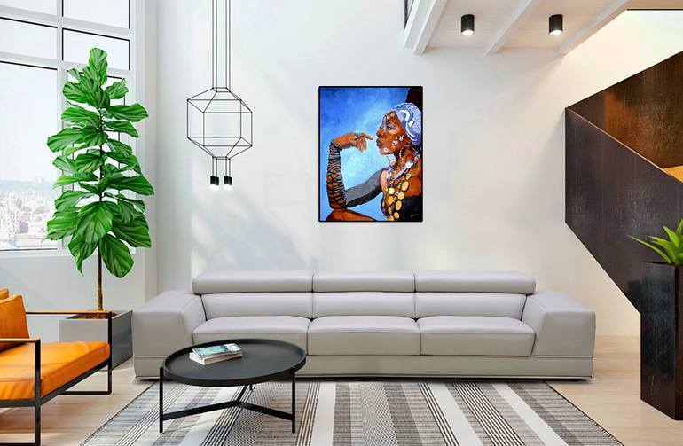 Original Expressionism People Painting by Millis Pyrography