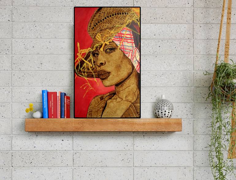 Original Expressionism People Painting by Millis Pyrography