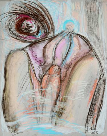 Original Abstract Expressionism Erotic Drawings by Liana Riazanova - Martinez