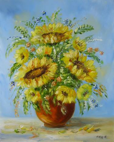 Original Floral Paintings by Karola Kiss
